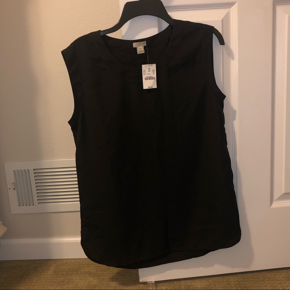 Black silk shirt by J. Crew